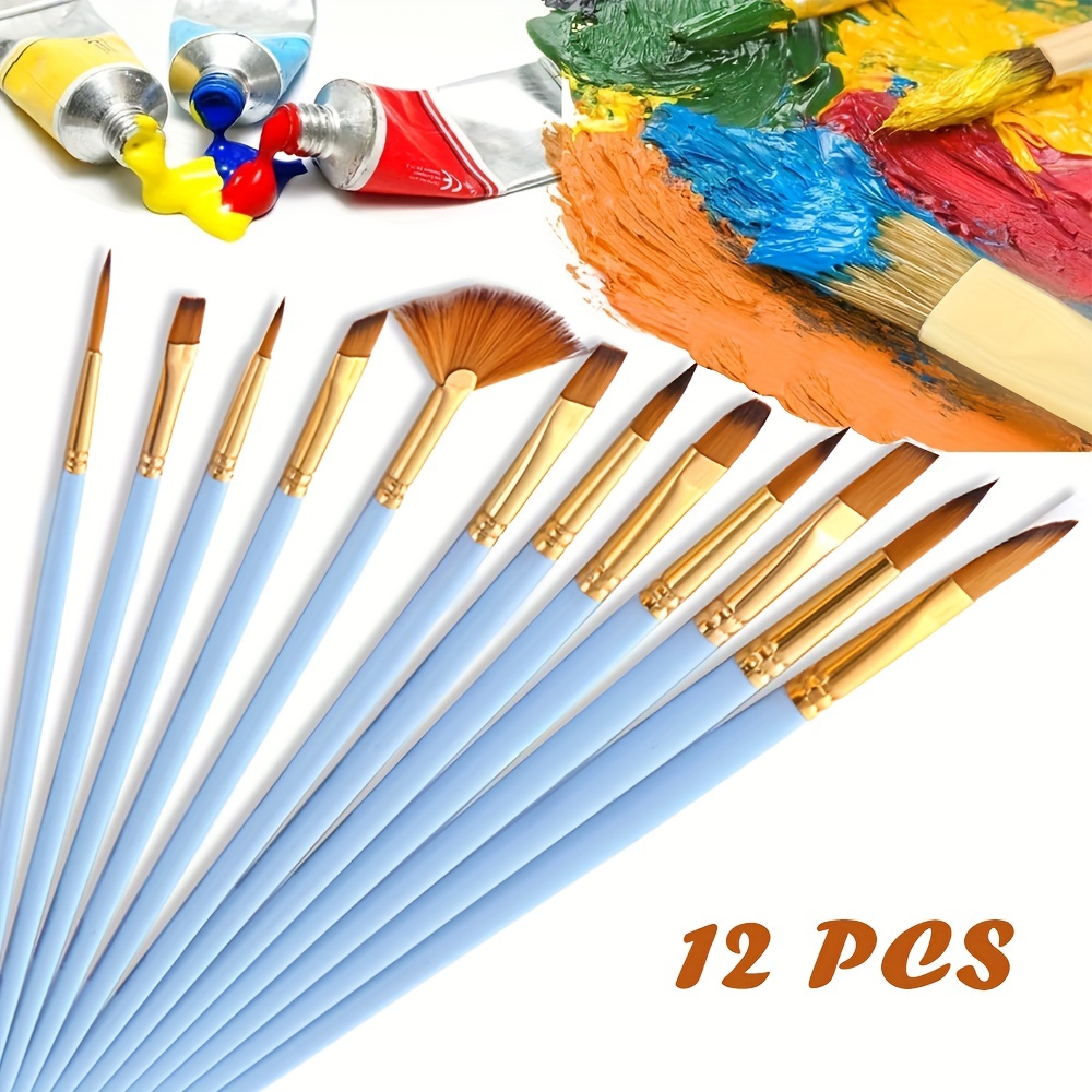 Professional Artist Paint Brush Set of 12 - Painting Brushes Kit for Kids,  Adults Fabulous for Canvas