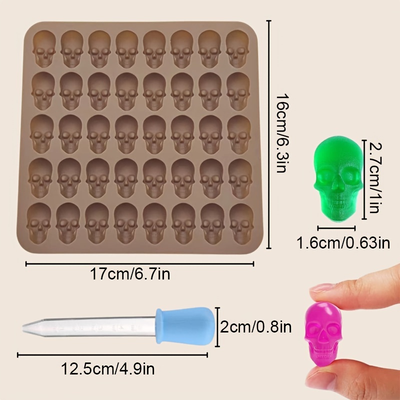 40 Cavity Skull Silicone Mold Perfect For Diy Bar Parties - Temu