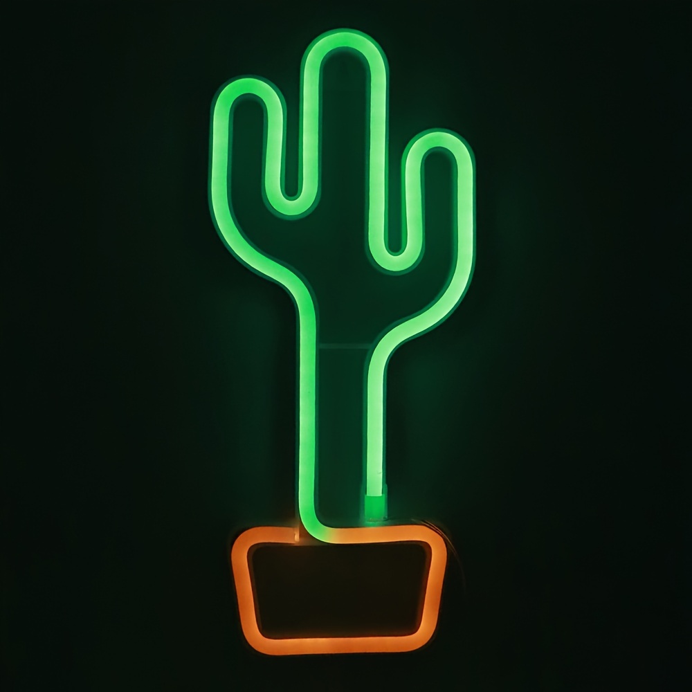 cactus led sign