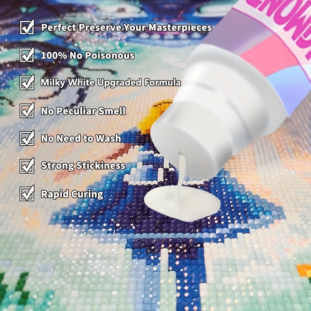 Diamond Painting Sealer Kits 240ML with Brushes, Diamond Art Sealer Puzzle  Glue