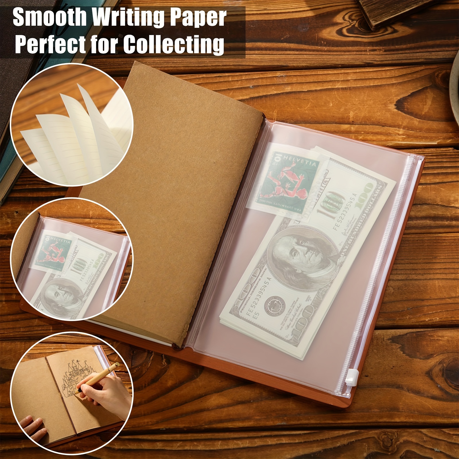 Handmade Small Paper Fabric Leather sketch-book notebook with