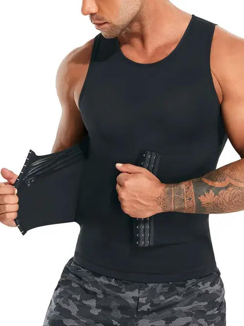 Stretch Compression Tank Shirt Men Seamless Fitness Body - Temu