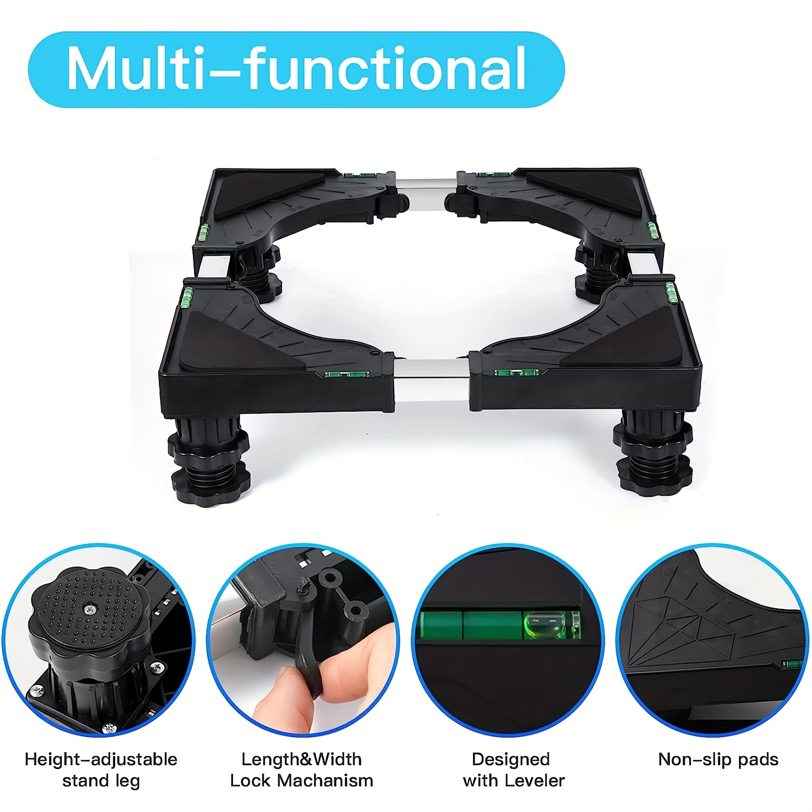 1pc Mini Fridge Stand Universal Stand Base Adjustable Refrigerator