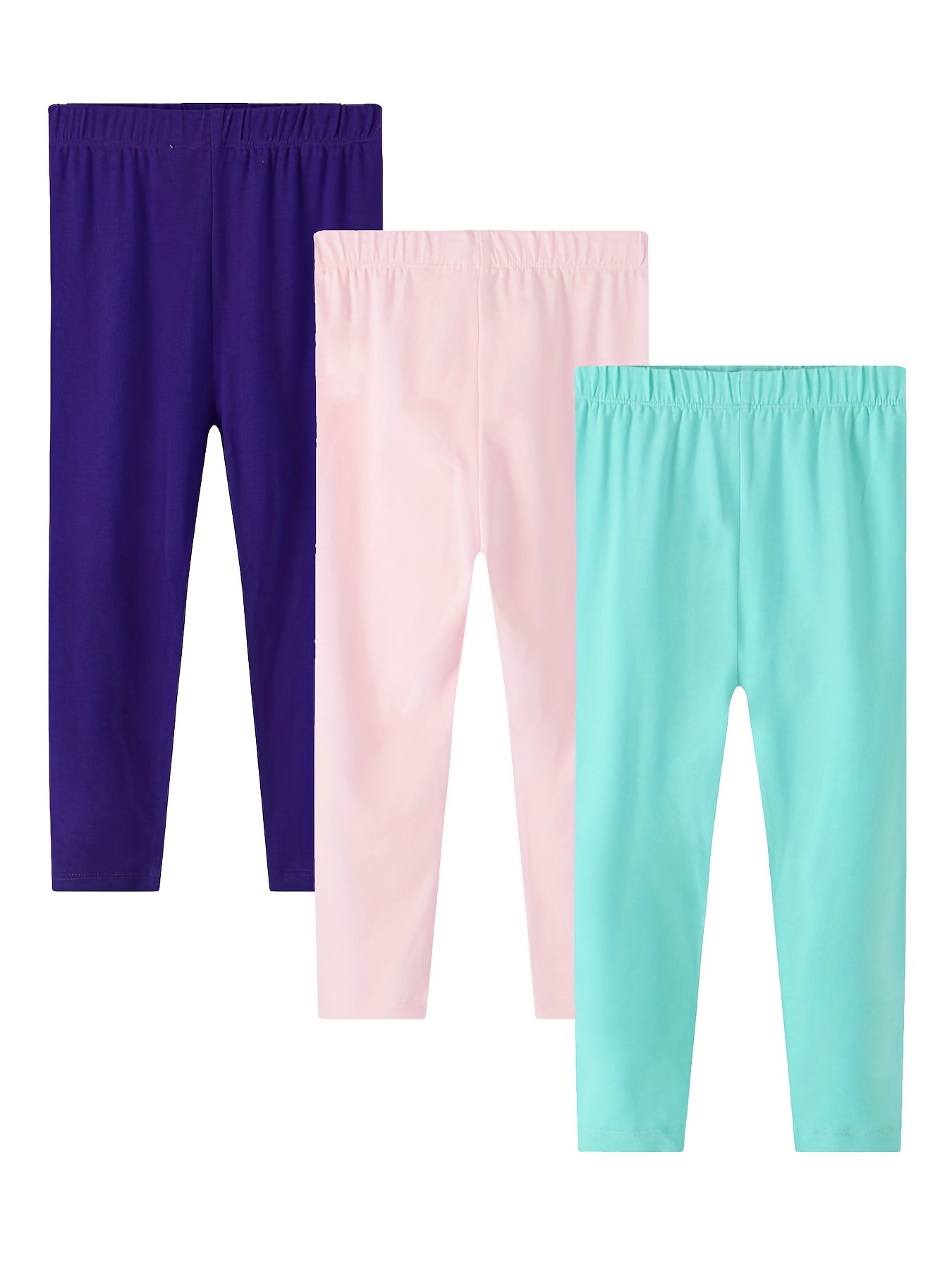 Kids' Leggings Pure Cotton Casual Solid Color Elastic Pants - Temu  Philippines