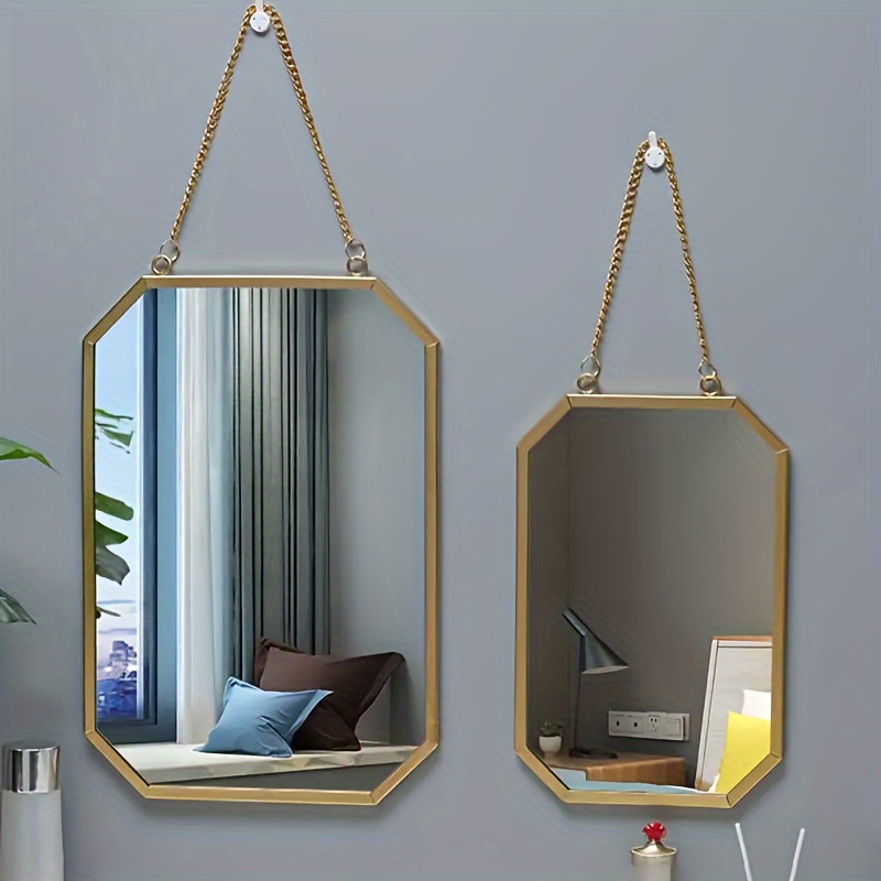 Espejos redondos para decoración de pared, espejo circular de 15.7  pulgadas, espejo de pared redondo dorado para baño, entrada, comedor, sala  de