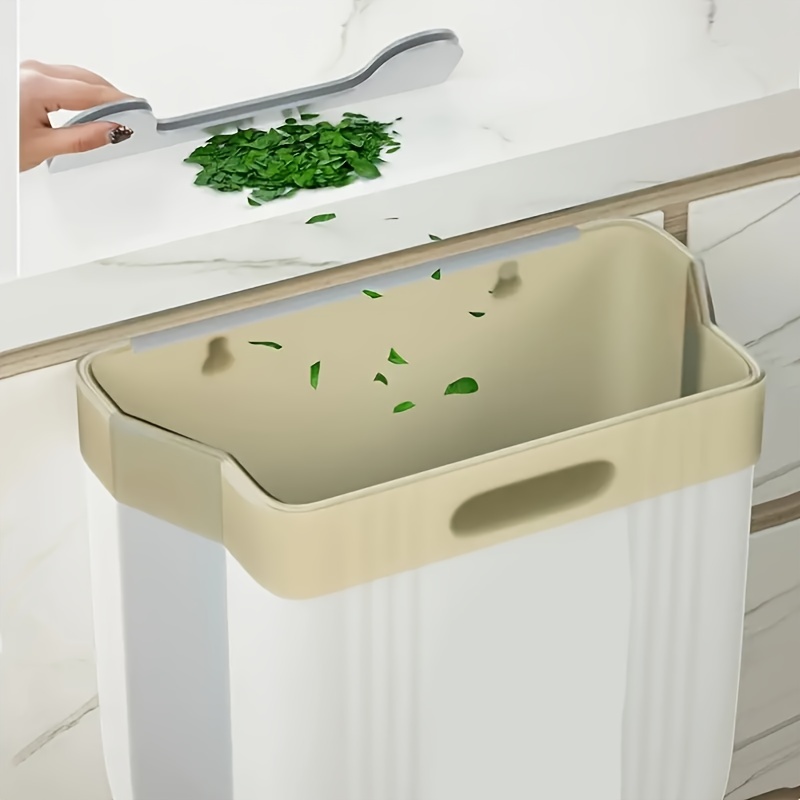 Comprar Cubo basura colgar para cocina de gran capacidad, cesta de basura  para reciclaje, baño, cubo de basura montado en la pared con tapa, 7/9L