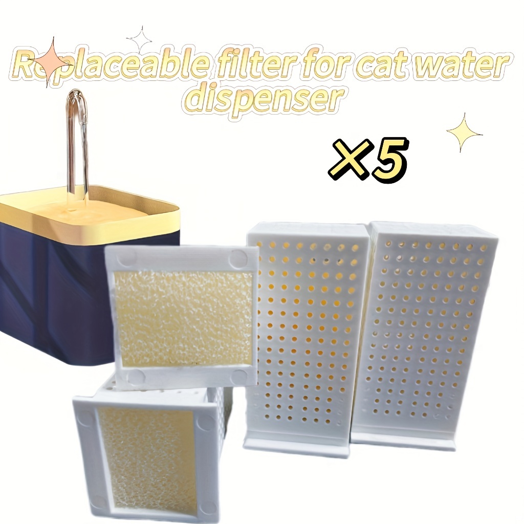 

Refresh Your Cat's Water With These 5pcs Replacement Filters!