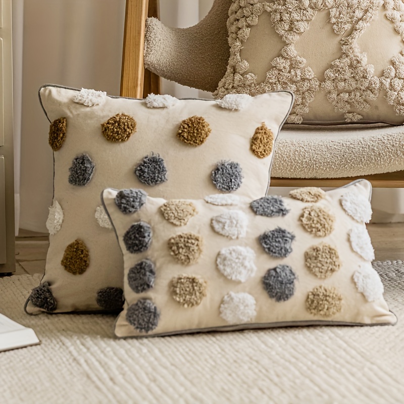 Soft Plush Snowflake Velvet Cream White Pillow Covers Large - Temu