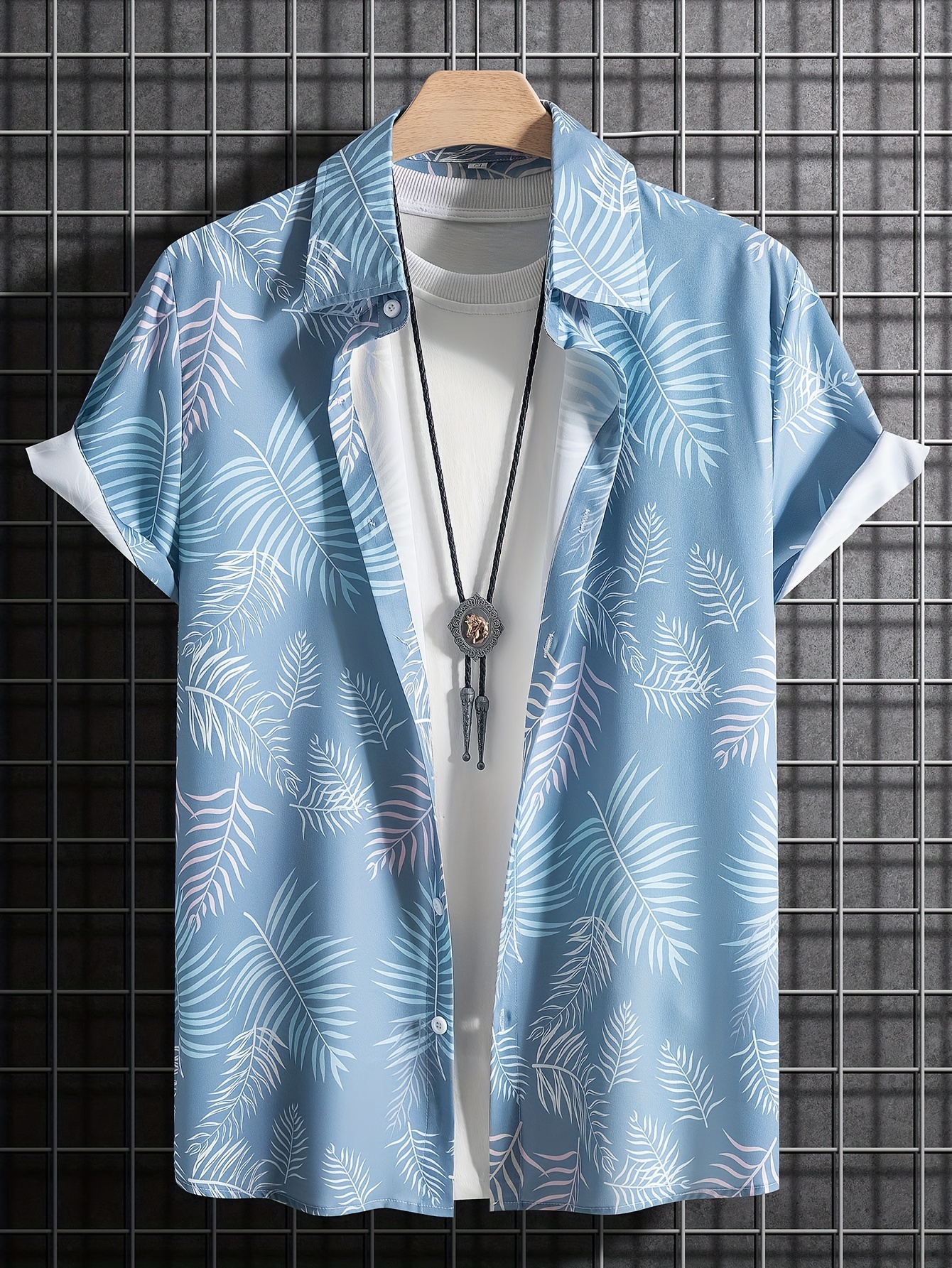Chemise Homme Hard Soda – Manches Courtes – Bleu Royal à Pois – Moderne – Taille S