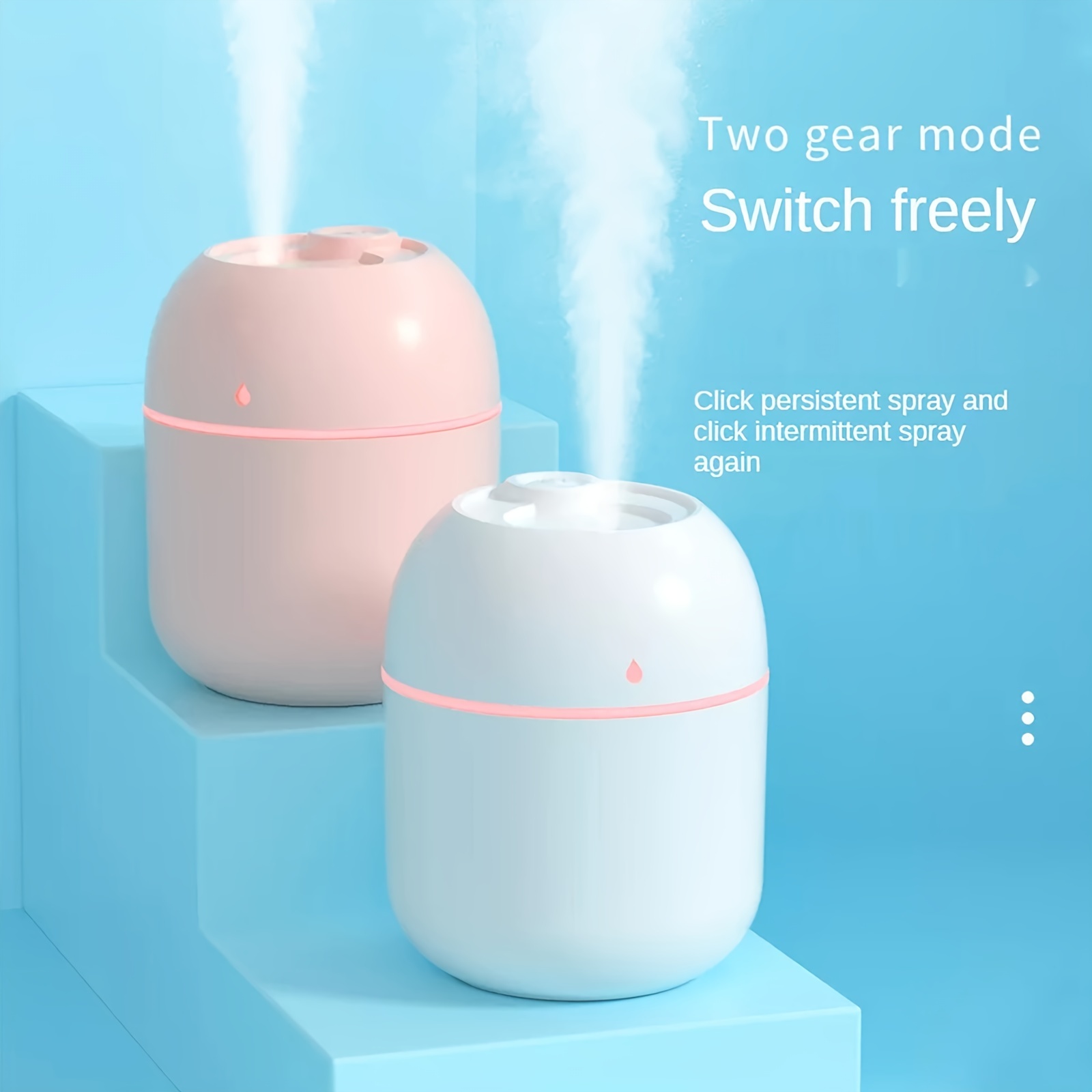 Essential Oil Diffuser Air Humidifier Low Noise Desktop Humidifiers Mist  Spray Two Spray Methods Water Shortage Protection for Home Office
