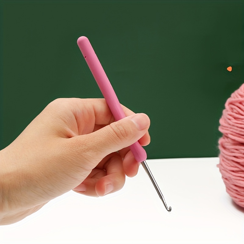 Crochet Hooks Set Ergonomic Grip Colorful Soft Handles - Temu