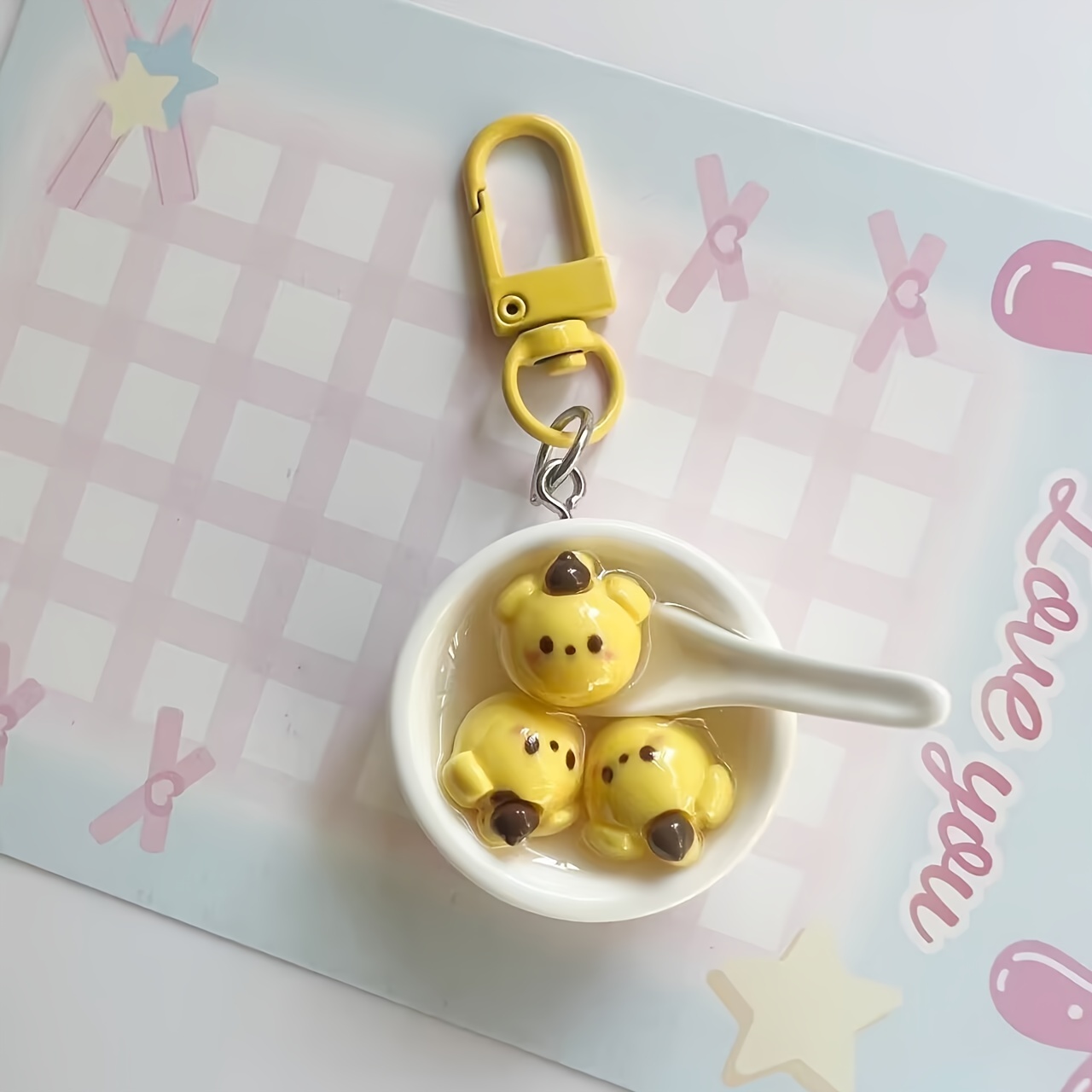 Star Key and Key Lock Resin Charms | Kawaii Jewelry DIY | Cute Keychain  Charm | Decoden Cabochons (2 pcs / Pink)