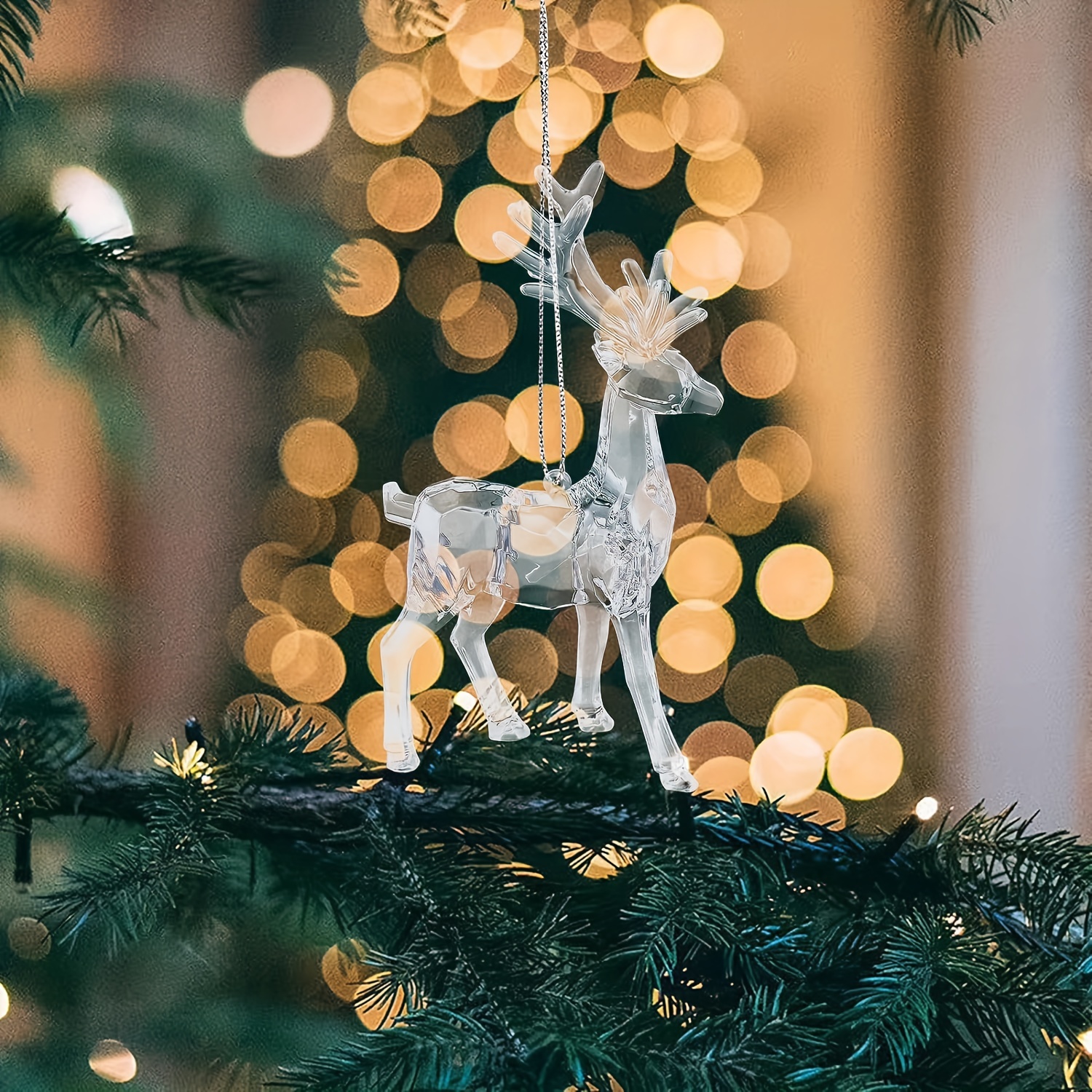 Christmas Reindeer Ornaments Acrylic Reindeer Deer Figurine - Temu