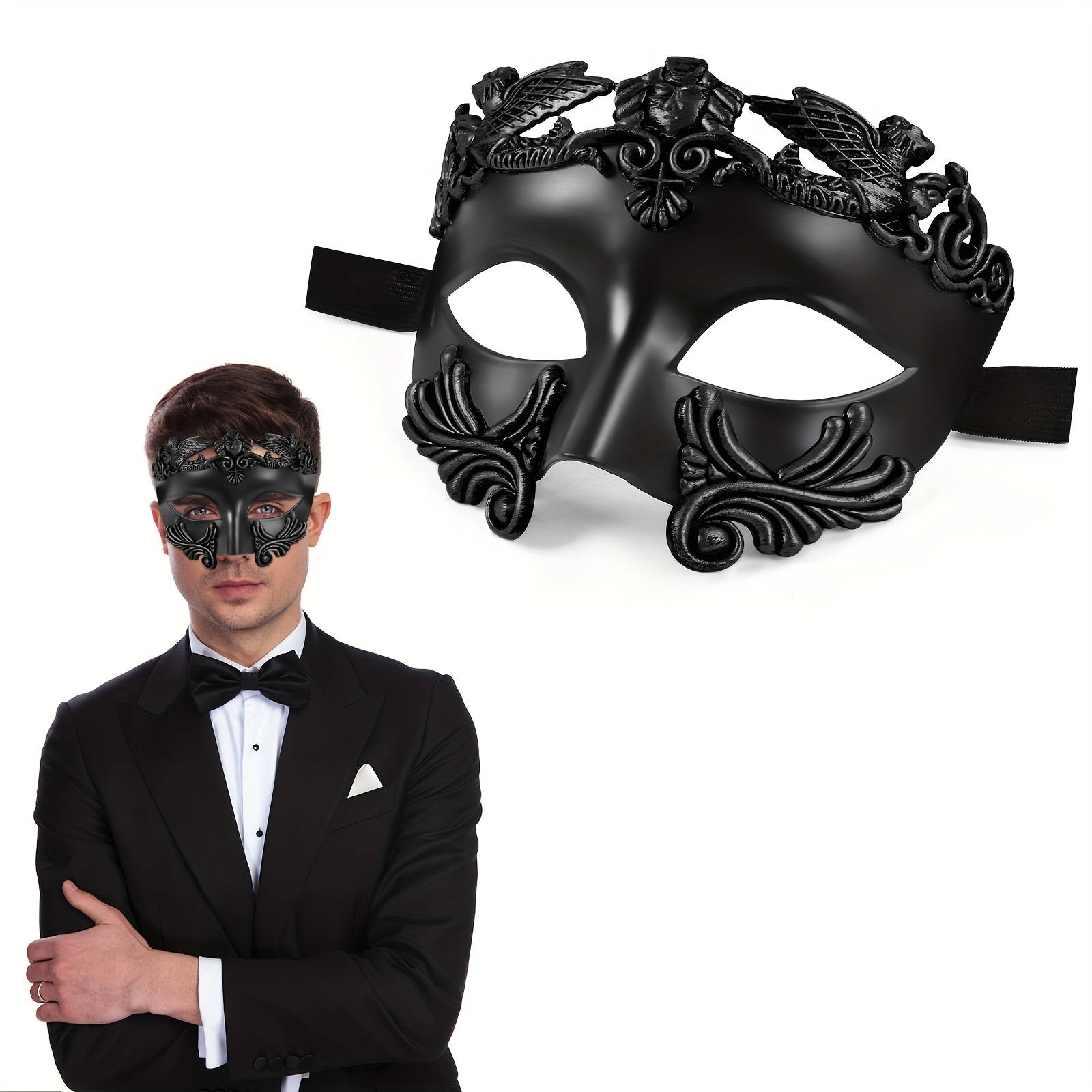 1pc Máscara Veneciana Máscara De Hombre Disfraz De Halloween Máscara De  Ojos Máscara De Carnaval Accesorios De Disfraz De Halloween Para Hombres