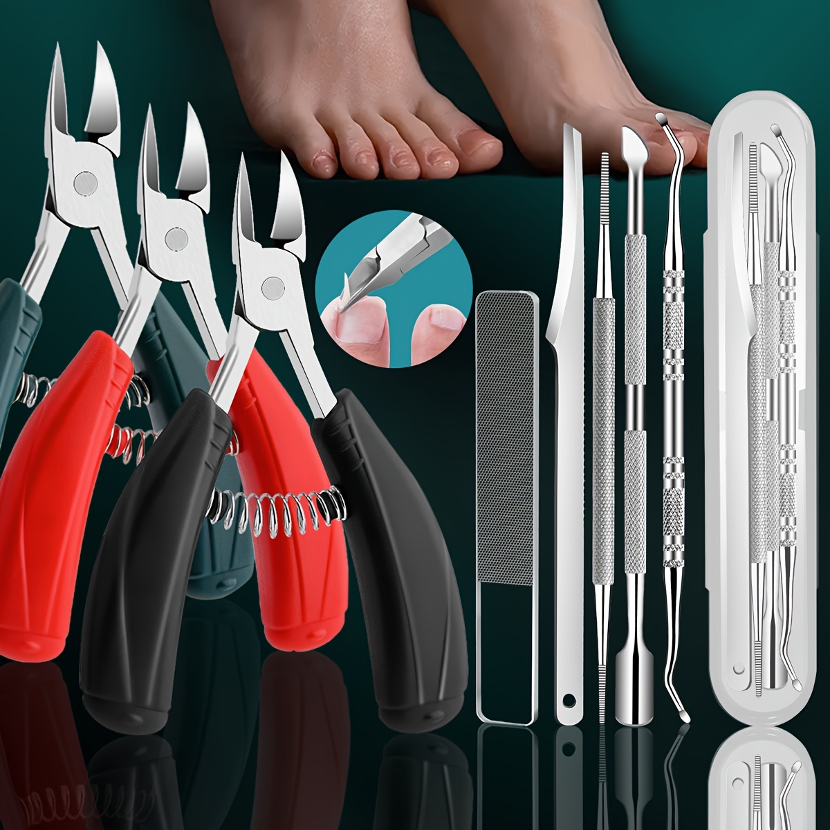 BEZOX Nail Clipper Set for Men and Women, Toenail Clippers Nail Cutter  Ingrown Toenail Tools - 6PCS Stainless Steel Nail Grooming Tools - Pedicure