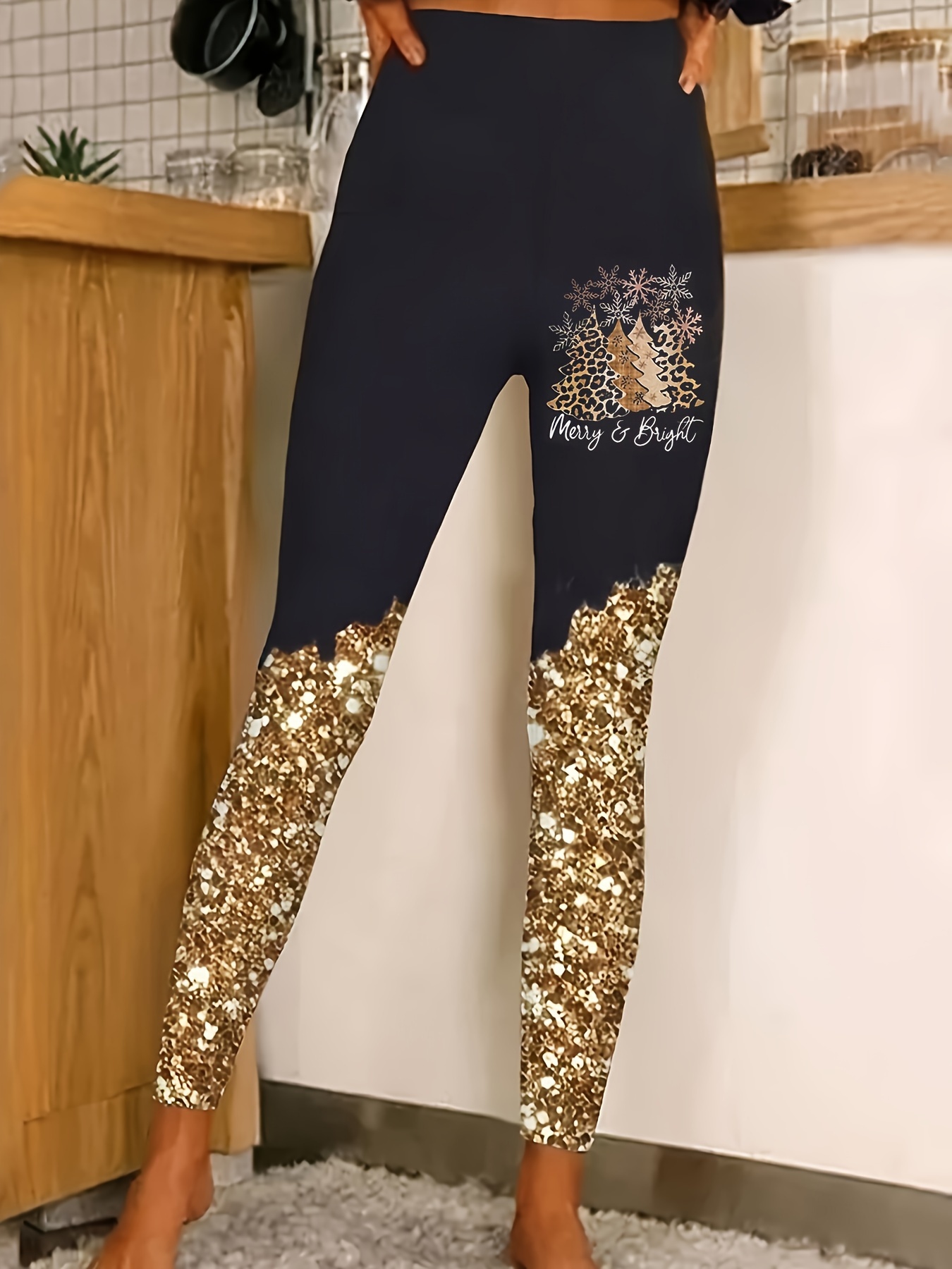 Leggings De Yoga De Moda Con Hebilla De Cinturón De Navidad Para Mujeres,  Mallas Deportivas De Entrenamiento De Fitness De Control De Barriga De Alta