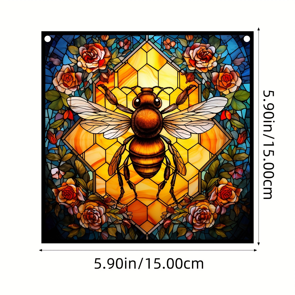 MATIHAY Bee Acrylic Window Hangings, Honeycomb Bumble Bee Decor Birthday  Party Decorations Bee Gifts for Mom Grandma Bee Lovers, Housewarming Gift  (L)