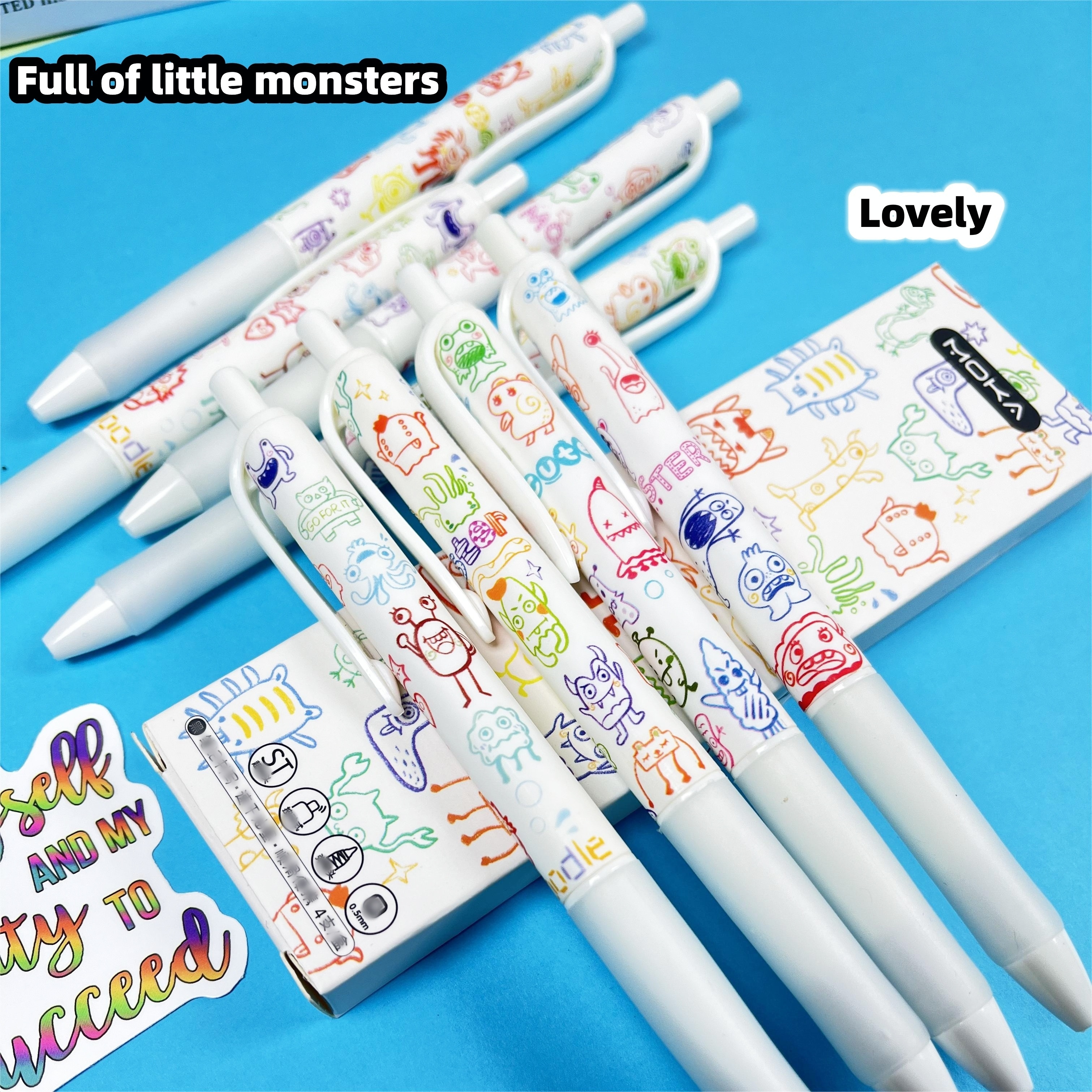 Cute Monster Gel Pen Black Ink