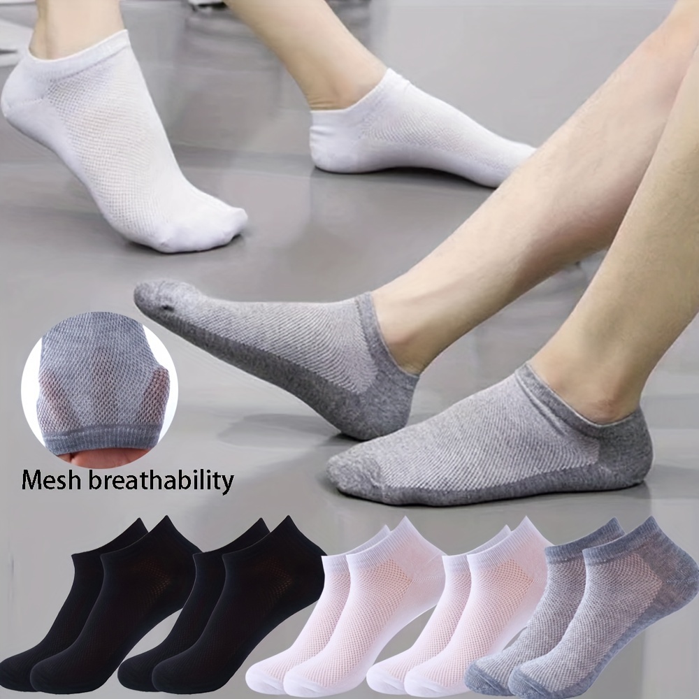 Versatile Mesh Short Socks Comfy Breathable Ankle Socks - Temu
