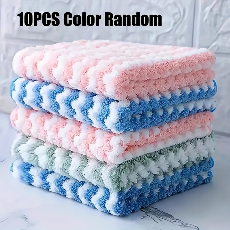 5/10pcs, Thickened Dish Towels, Square Dish Cloths, Simple Style Dish  Towel, Cleaning Cloth For Sink Or Kitchen Stove, Antibacterial Washable  Cleaning