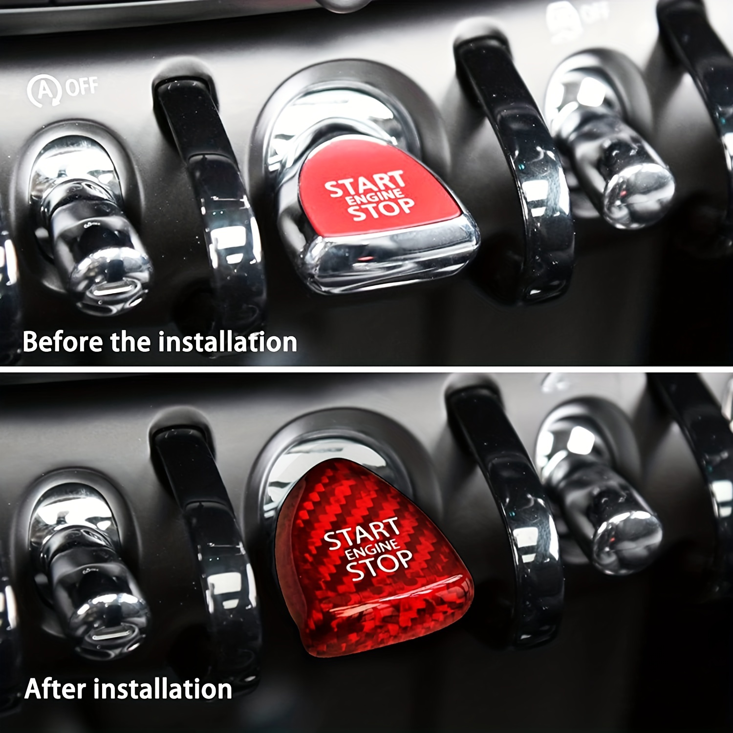 Eafc Motor Start Stopp Knopf Klebstoff Aufkleber Schlüssel Zubehör