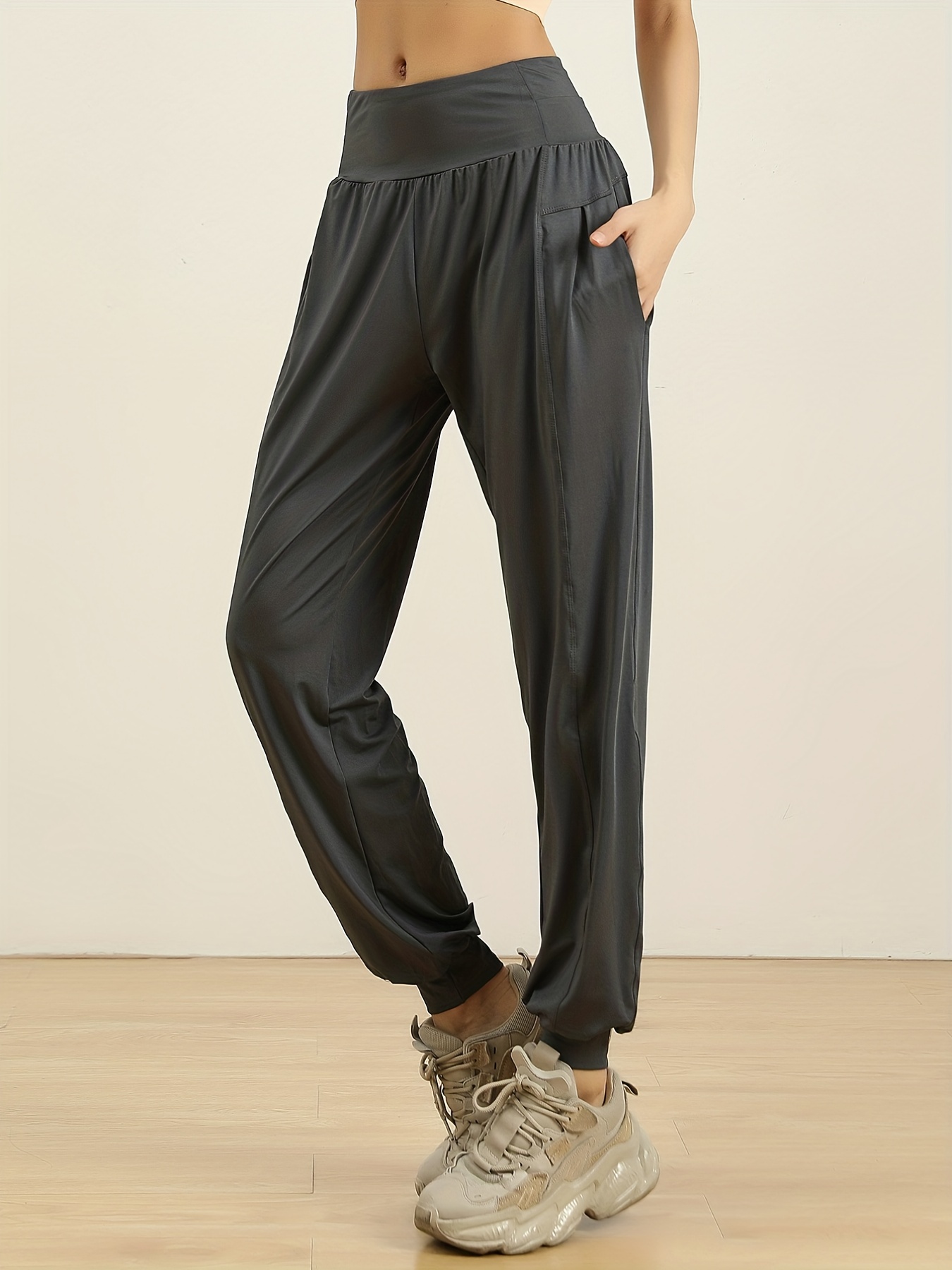 Quick Drying Jogger Pants High Waist Stretchy Sports Activewear