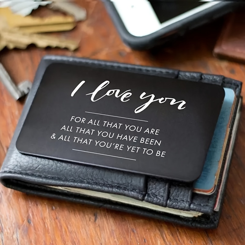 Portafoglio Card Love Note regali di anniversario in alluminio