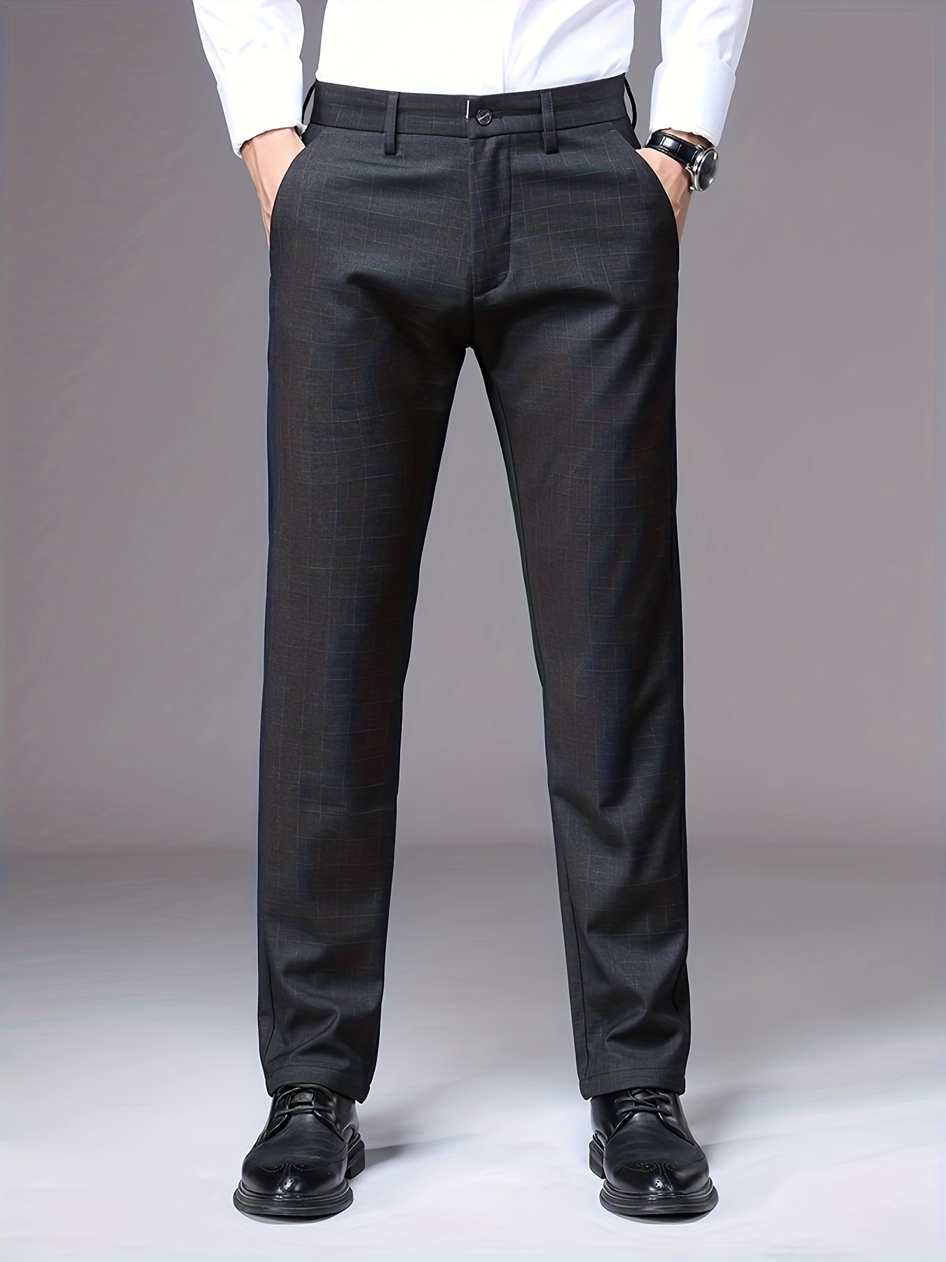 slim fit dress slacks Navy Dress Pants by Flex Tailor | 4-Way Stretch| Slim Fit main image 1