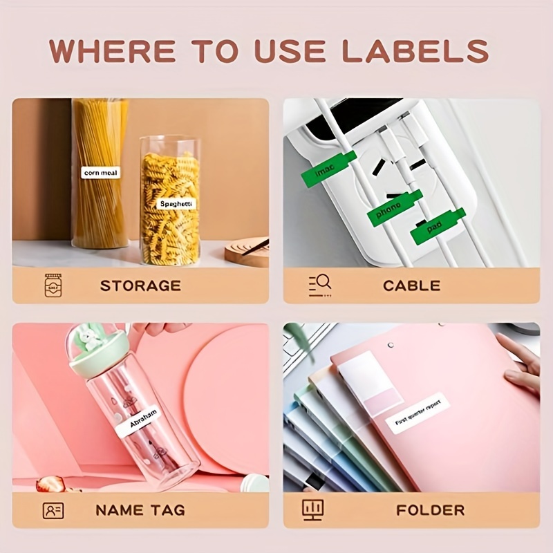 Marklife P11/p12/p15/p50 Cable Labels Colorful Waterproof - Temu