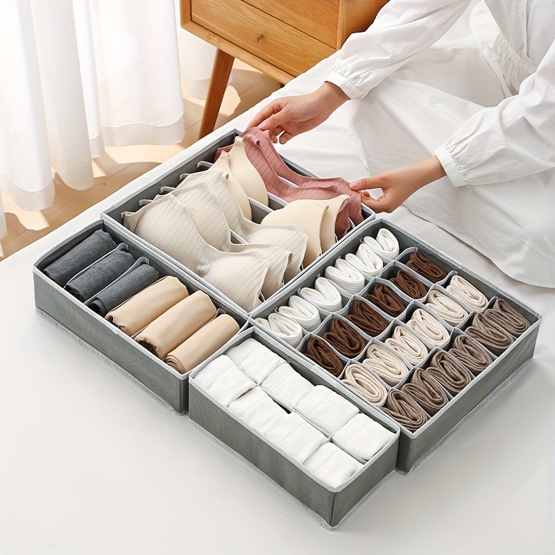 Multi grid Underwear Drawer Storage Box Clothes Storage - Temu