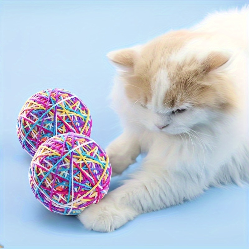Pet Cat Toys Self Entertaining Chew And Teaser Cats Toy Balls Wool Balls  Cat Supplies Fidget Toy For Cats Accessories - Temu