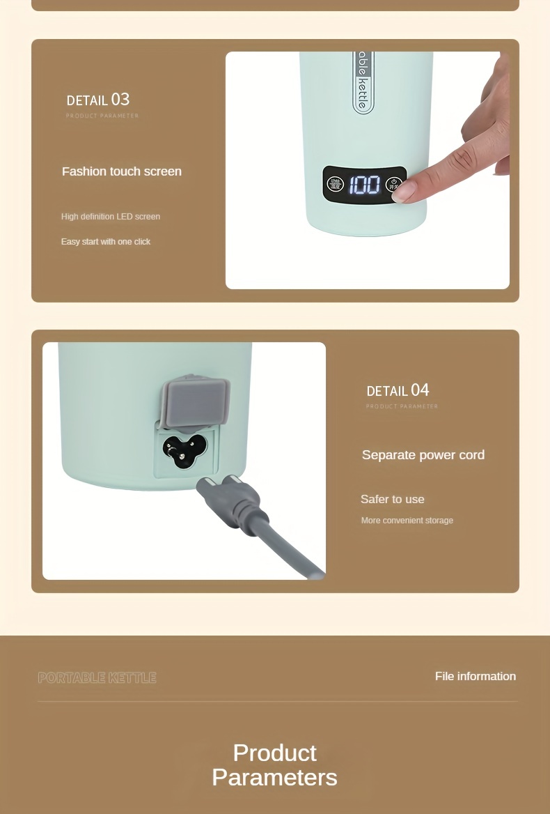 350ml Hervidor Eléctrico Portátil De Viaje Pequeño - Temu