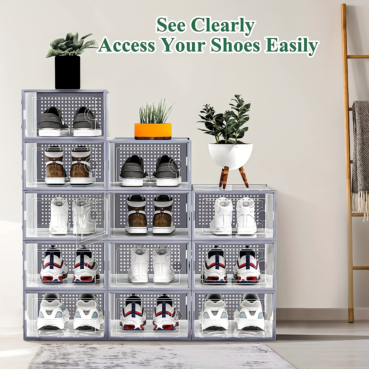 Shoe Storage Box Transparent Plastic Shoe Box Shoe Storage - Temu