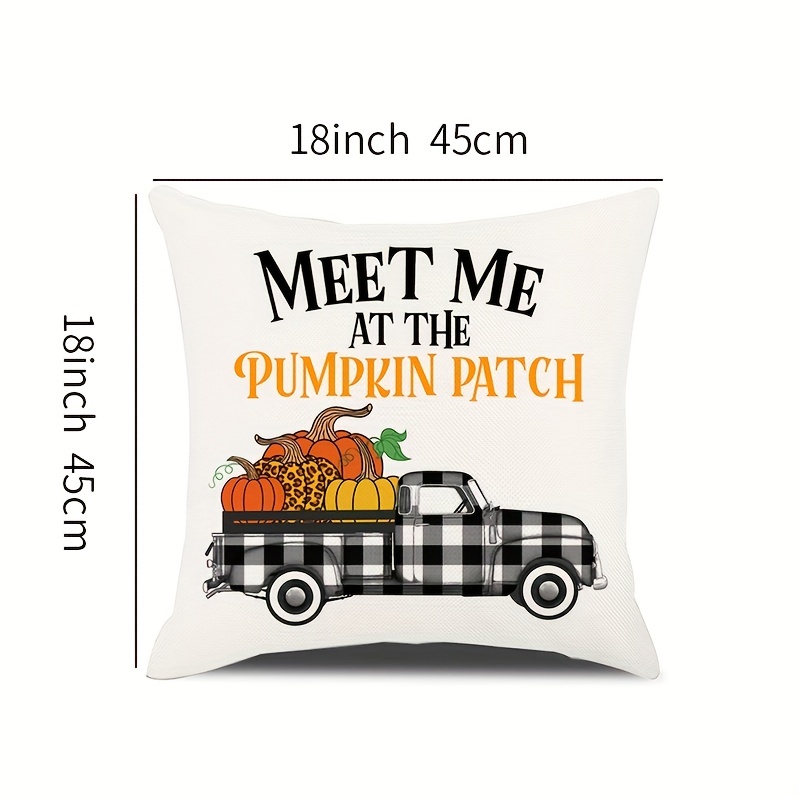 4pcs Fall Decor Pillow Covers Farm Pumpkin Truck Sunflower Throw Pillows  Covers 18inch 18inch No Pillow Insert, Quick & Secure Online Checkout