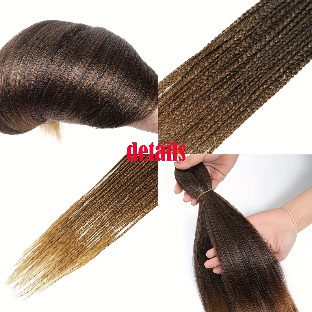 8 Packs Pre Stretched Braiding Hair 3 Tone Ombre Braiding Hair for