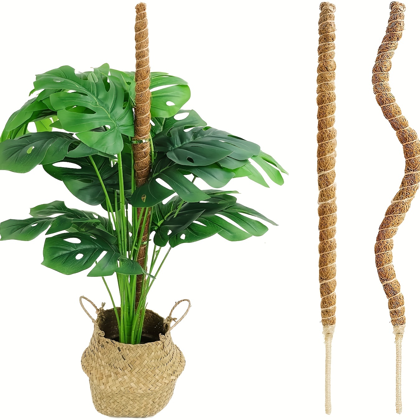 1 Stück, Diy-form, Pflanzen-kletterstange, Gebogen, Kokosnussbraun