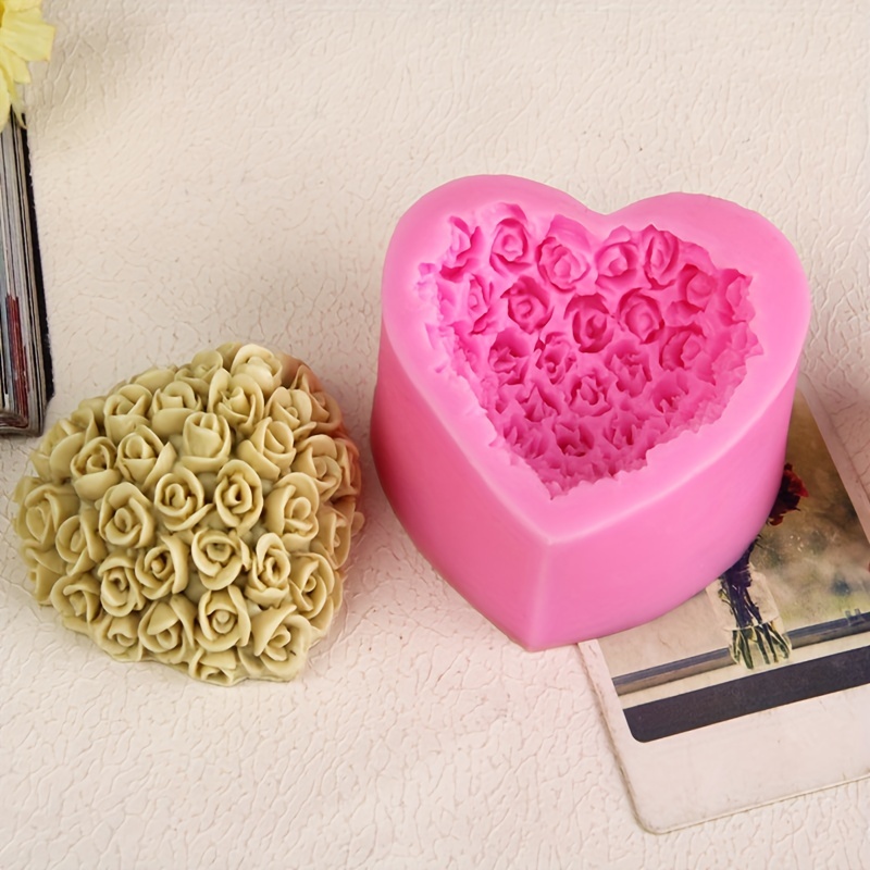 Mini Silicone Mold DIY Chocolate Handmade Flower Heart Model