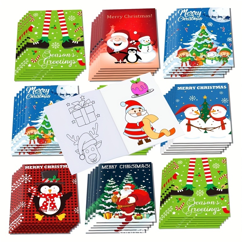 30 piezas de libro para colorear para niños, bolsa de regalo de Navidad,  relleno de 40 libros para colorear diferentes para jardín de infantes