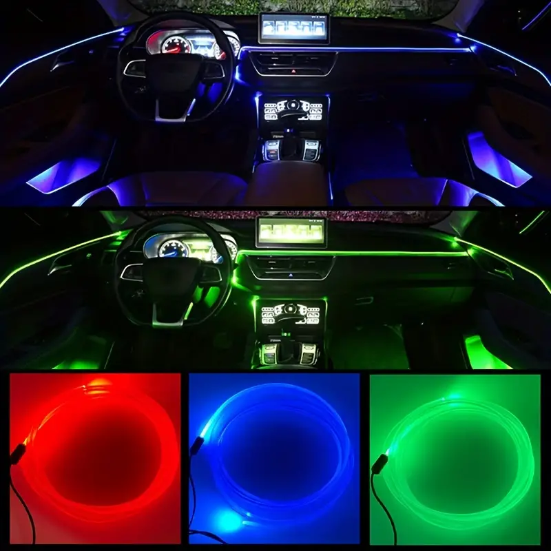 3 Meter 7 Farben Rbg Auto innenraum atmosphärenbeleuchtung - Temu
