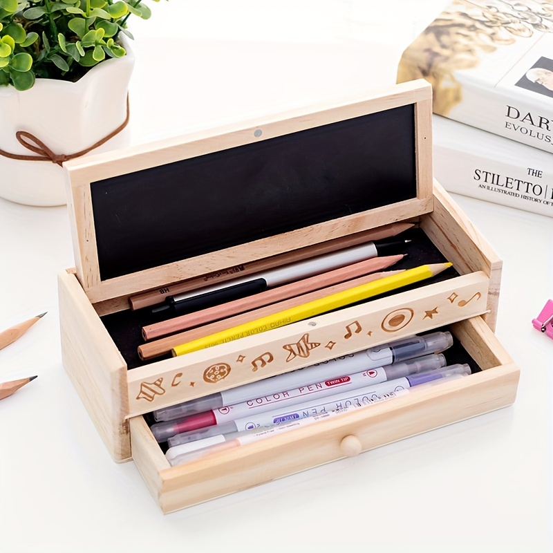 Transparent Pencil Box Hard Plastic Pencil for Case Crayon Pen Box Sketch  Pencil for Case Stacking Office Supplies Organ