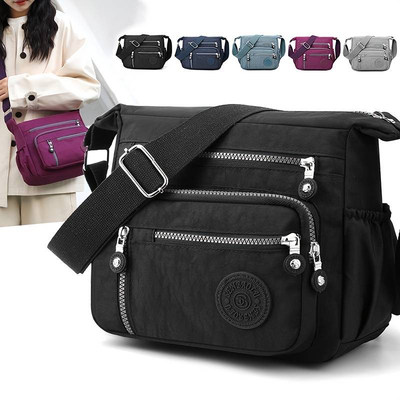 Borsa A Tracolla In Tela Di Cotone 453g | Tracolla Regolabile | Tasche Multiple | Per Lavoro, Viaggi E Shopping