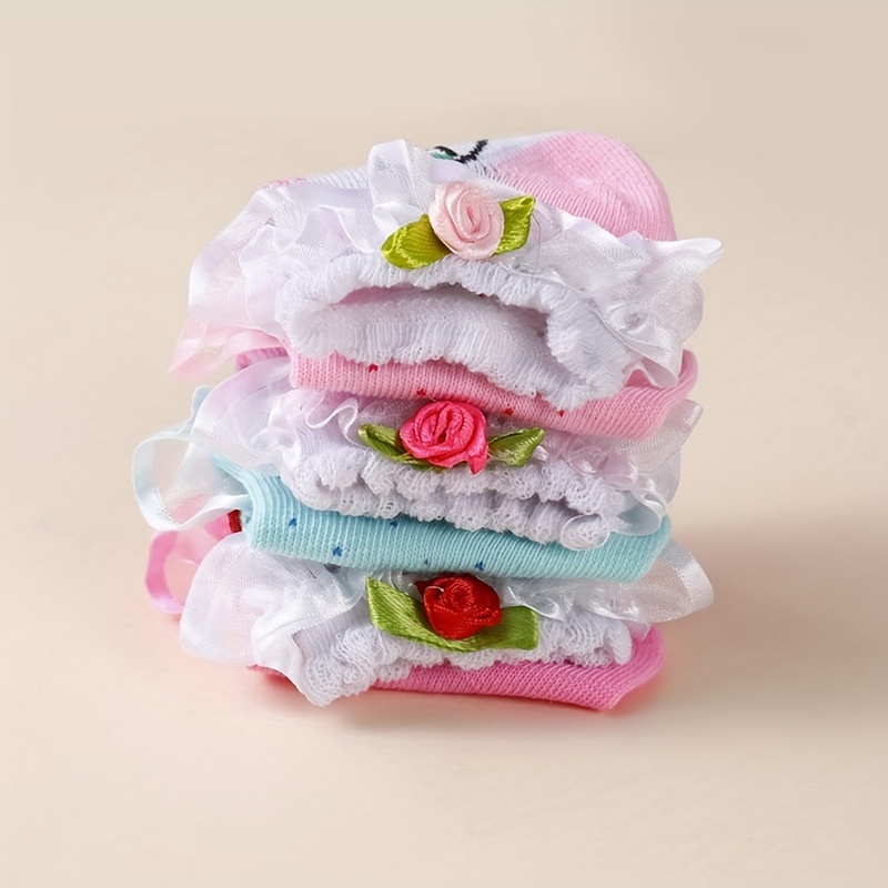 Toddler Latest Newborn Baby Girl Socks Lace Ruffle Trim Antiskid Baby Socks  Gifts For 0-2 Years