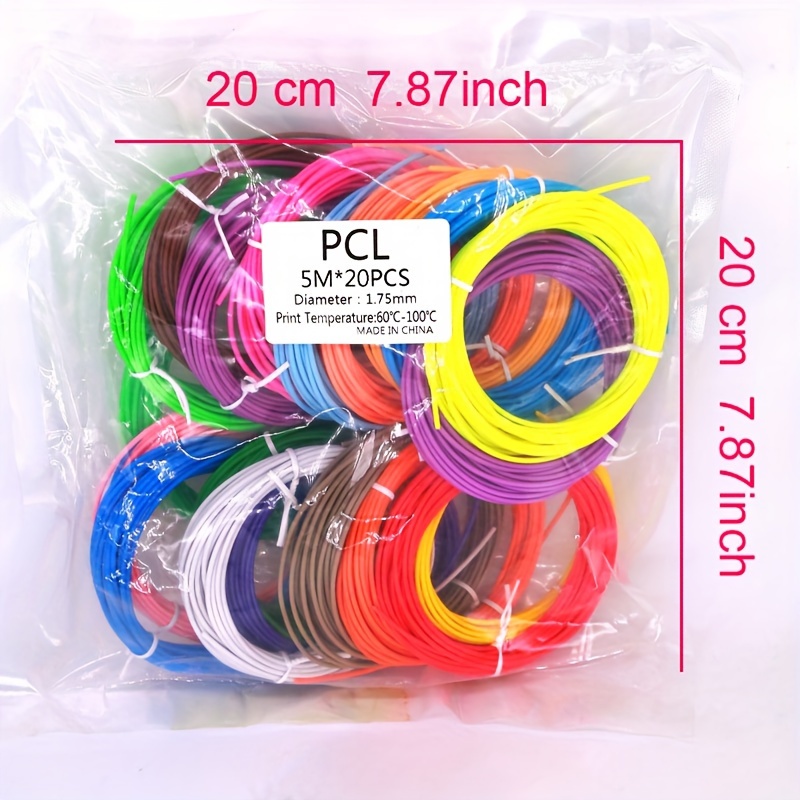 3D Pen filament 1.75mm ABS / PLA / PCL,30 Colors, 20 Colors,perfect safety  plastic, Birthday gift, Apply to 3D Pen