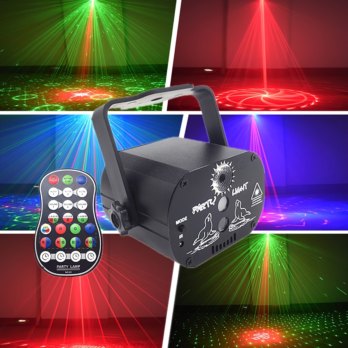 Stage Laser Light Projector Strobe Party Lights Stage Lighting with Remote  Control for Disco Party Club KTV Christmas Decor