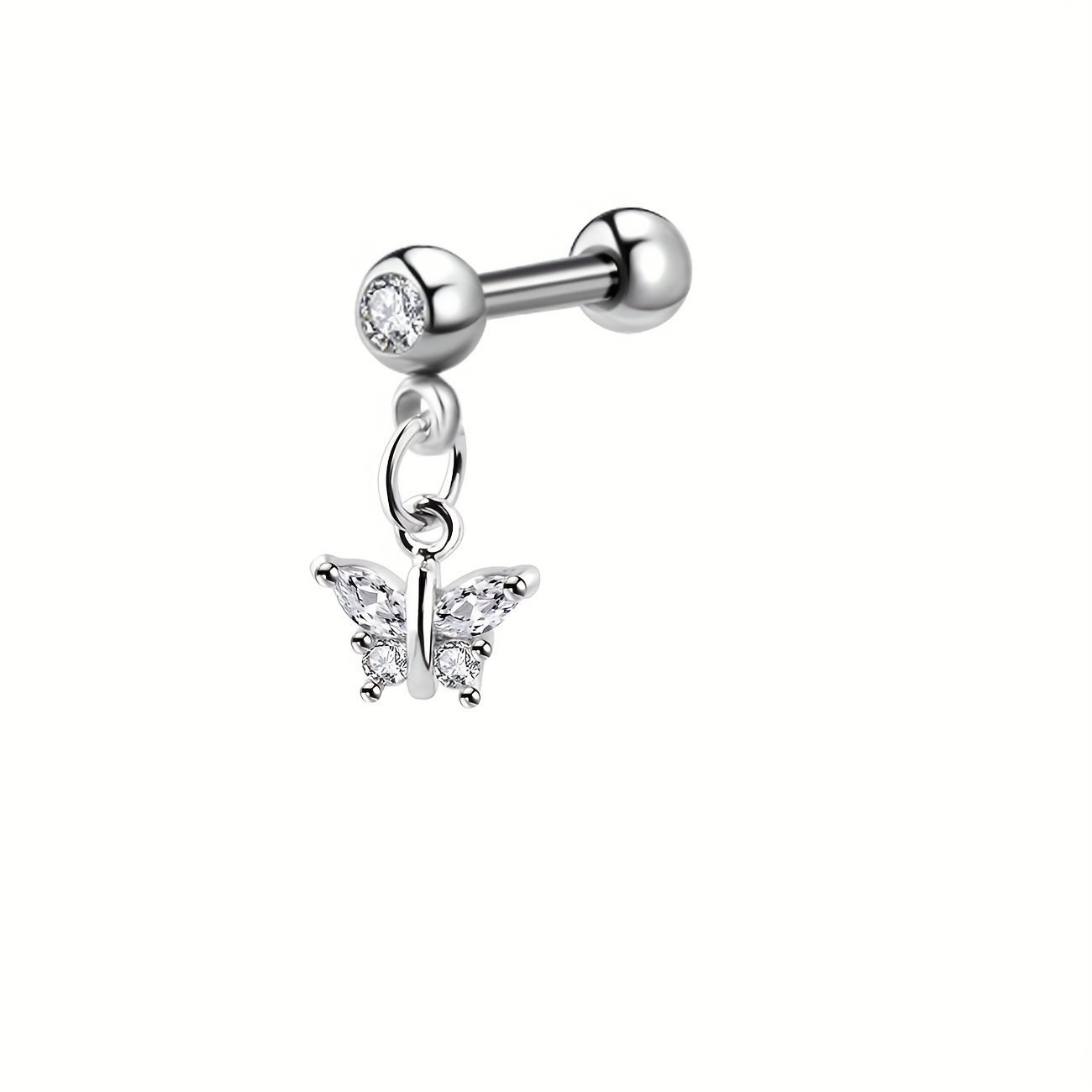 1pc Stud Earrings For Women Ear Piercing Stainless Steel Barbell Cartilage Tragus Earring Helix Conch Body Jewelry