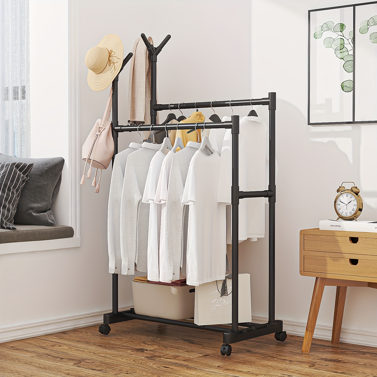 2 layer clothes online rack