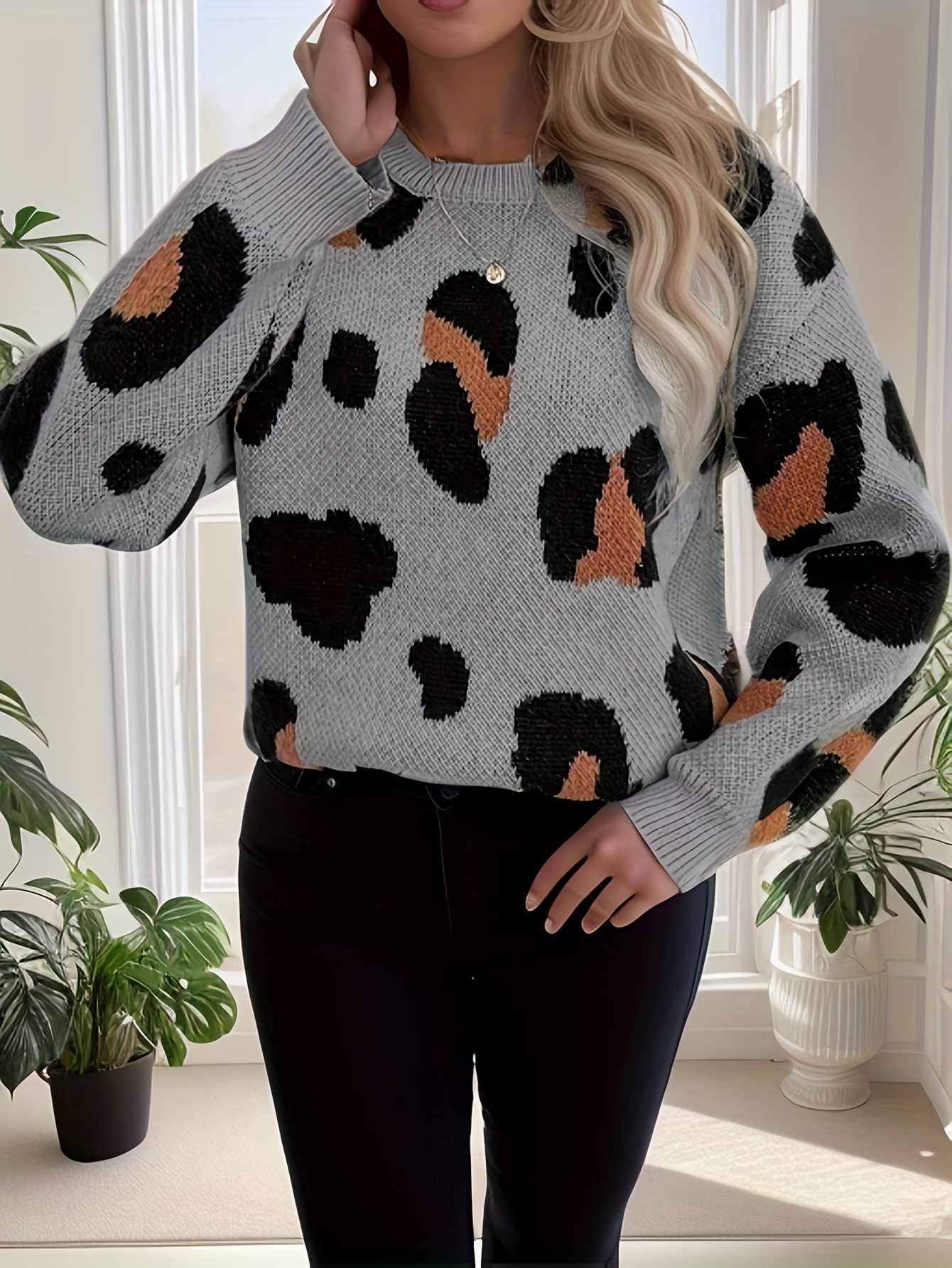 Leopard Sweater Women - Temu Canada