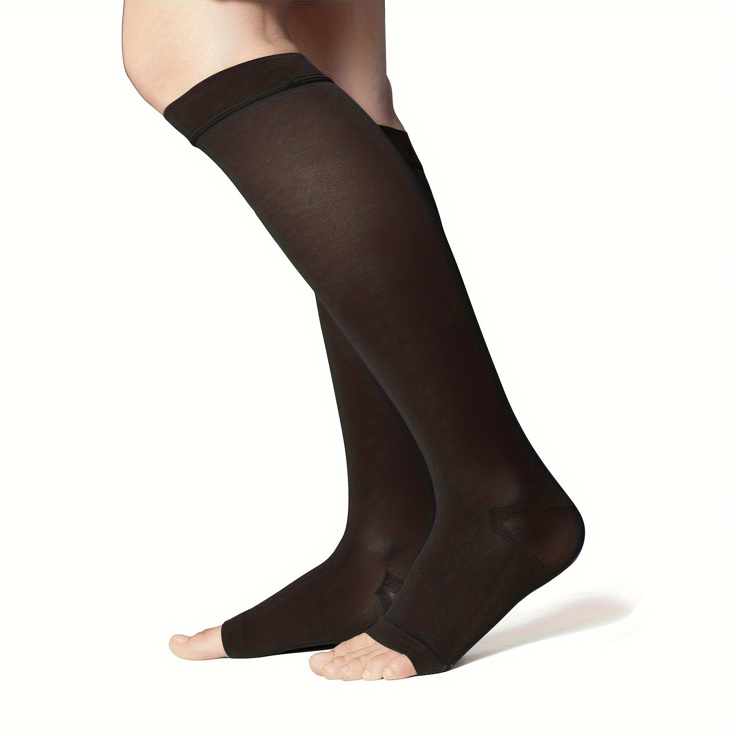 1 Pair Knee High Graduated Compression Socks for Men & Women