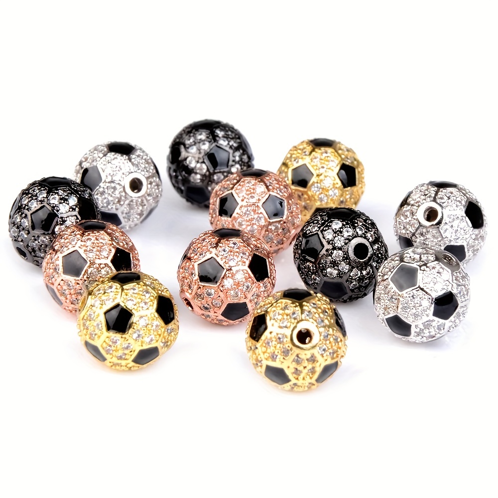 Soccer Ball Polymer Clay Beads, White Soccer Ball Beads, Kawaii Soccer Clay  Beads, Sport Beads, Jewelry Beads 273 