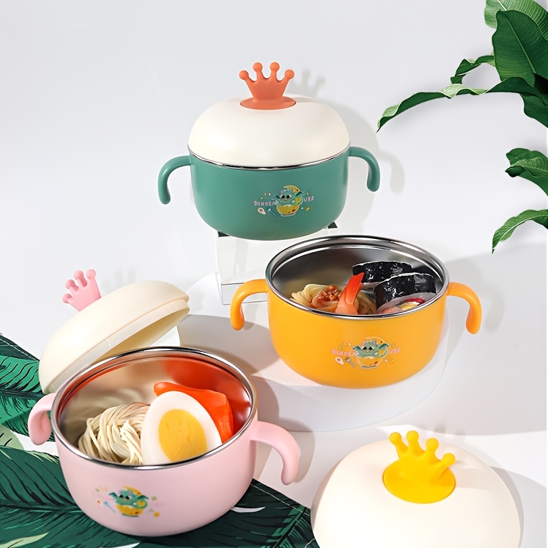 Cute Binaural Steaming Egg Serving Bowl Baby Small Lunch Container Fruit  Salad Soup Ceramic Baking Bowls With Lid 1960 - Buy Cute Binaural Steaming  Egg Serving Bowl Baby Small Lunch Container Fruit